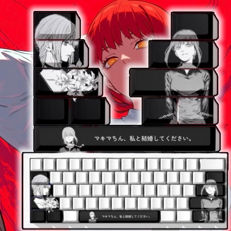 Gaming Accessories To Gift - Chainsaw Man Makima Thema Anime Keycaps