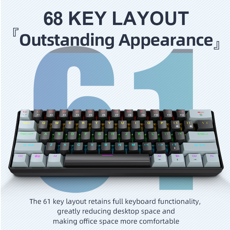 APAYADO K61 Mini mechanisch to - Gaming Accessories Combo recensie en prijs