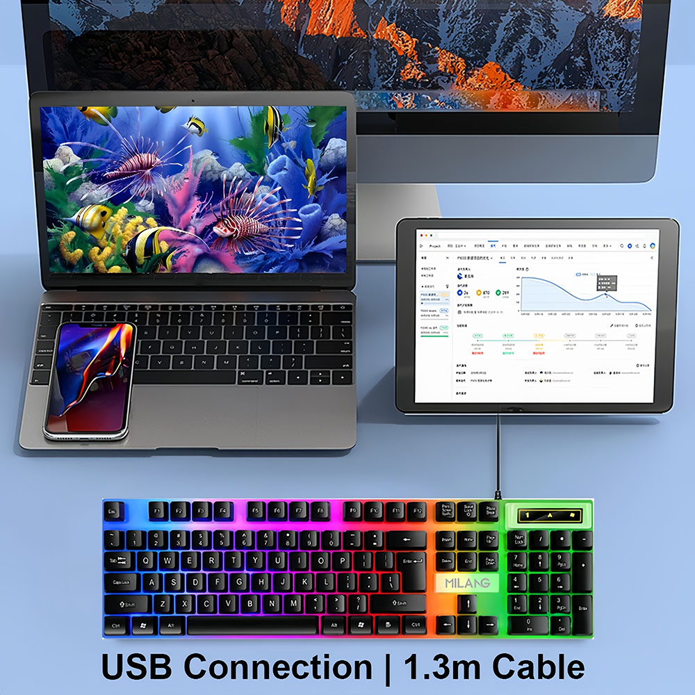 KEBIDUMEI USB Bedraad toetsenb - Gaming Accessories Combo recensie en prijs